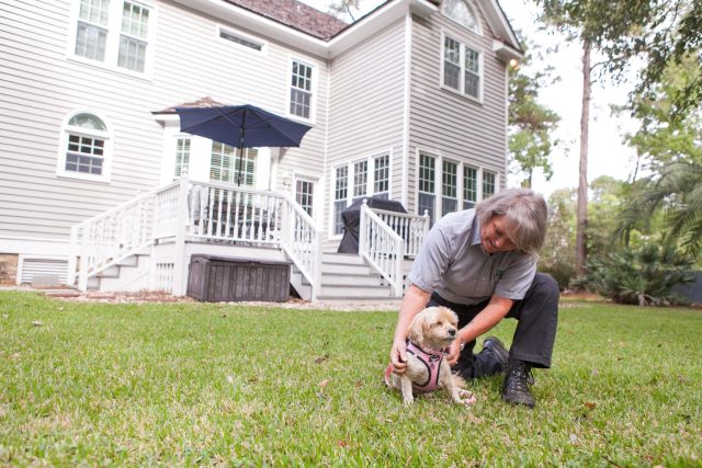 Team Terminix with a dog